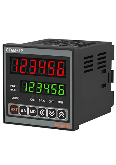 Autonics CT6M-2P4, Programmable Digital Counter+Timers, 6-digit 7-segment LED, Panel Mount