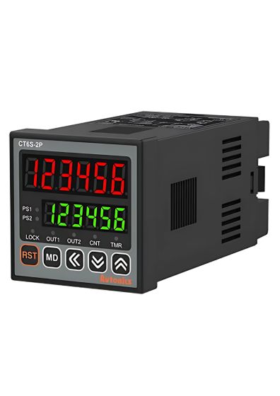Autonics CT6S-2P4,  Programmable Digital Counter+Timers, 6-digit 7-segment LED, Panel Mount