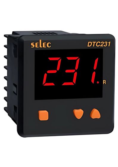Selec DTC231, 3 Digit Single Display Digital Temperature Controller, Size 72x72mm, Panel Mount