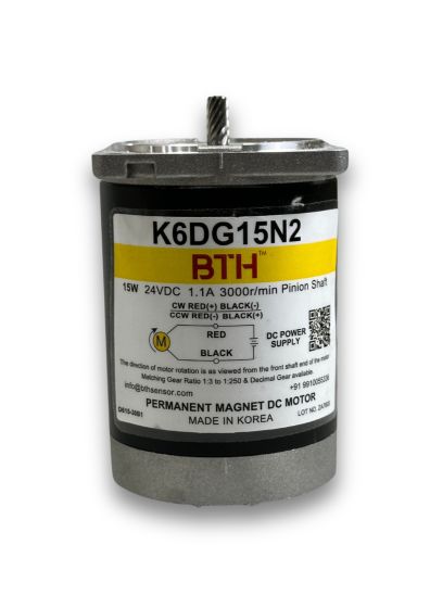 K6DG15N2 ||15 Watt 24V DC Motor, Pinion Shaft, Flange 60mm