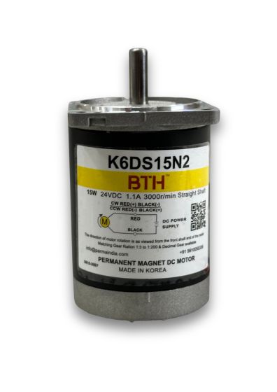 K6DS15N2 ||15 Watt 24V DC Motor, Straight Shaft, Flange 60mm