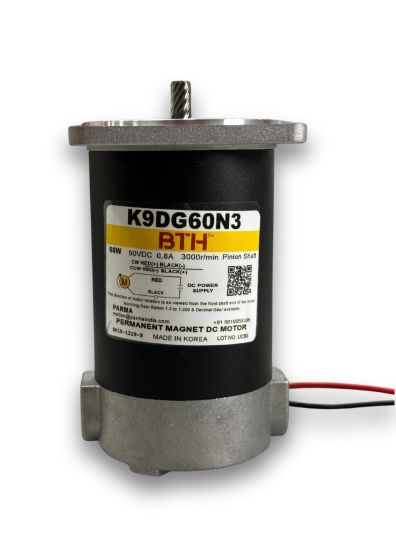 K9DG60N3 ||60 Watt DC Motor, Pinion Shaft, Flange 90mm, Supply 90V DC