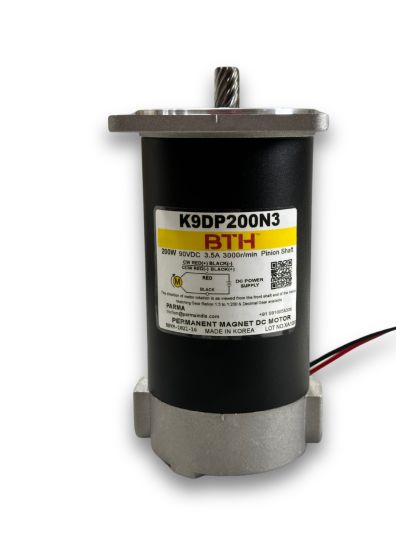 K9DP200N3 ||200 Watt DC Motor, Pinion Shaft, Flange 90mm, Supply 90V DC