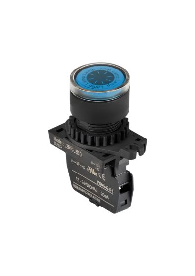 Autonics L2RR-L3BL, Marking(Lamp), Flat round(extended), Blue, Pilot Light