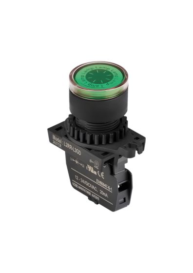 Autonics L2RR-L3GL, Marking(Lamp), Flat round(extended), Green, Pilot Lights 