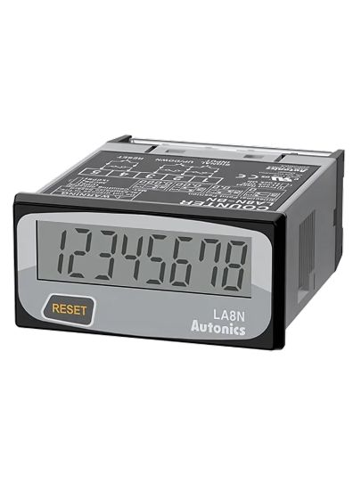 Autonics LA8N-BN,  Compact 8-Digit, 7 Segment LCD Digital Counter, Panel Mount