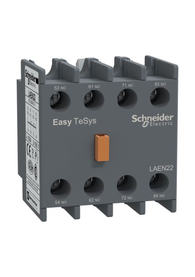 Schneider LAEN22, EasyPact TVS - auxiliary contact block - 2 NO + 2 NC - screw-clamps terminals