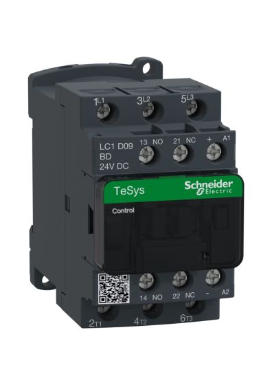 Schneider LC1D09BL, TeSys D contactor - 3P, 440V, 9 A, 24 V DC coil