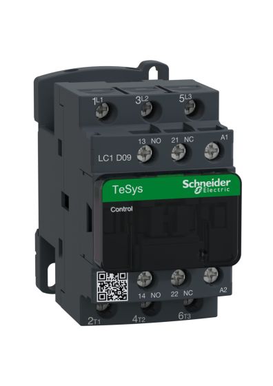 Schneider LC1D09F7, TeSys D contactor - 3 Pole, 440 V, 9Amp , 110V AC coil