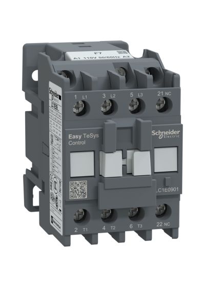 Schneider LC1E0901M7, Easy TeSys contactor 3P, 440V, 9A, 220V AC coil