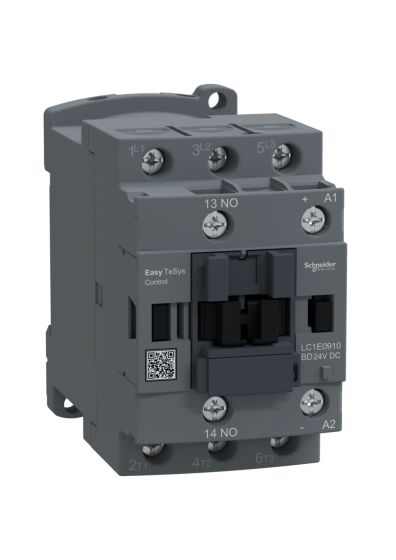 Schneider LC1E0910BD, Easy TeSys Control, 3P, 440V, 9A, 24V DC coil,1NO auxiliary contact