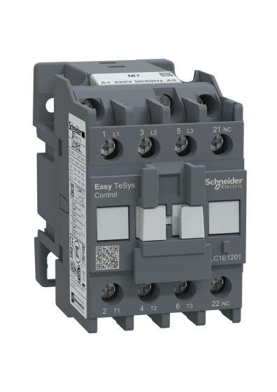 Schneider LC1E1201M7, Easy TeSys contactor 3P, 440V, 12A, 220V AC coil