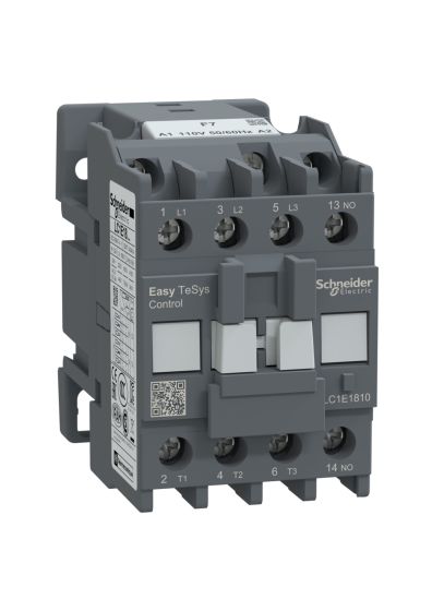 Schneider LC1E1810F7, Easy TeSys contactor 3P, 440V, 18A, 110V AC coil