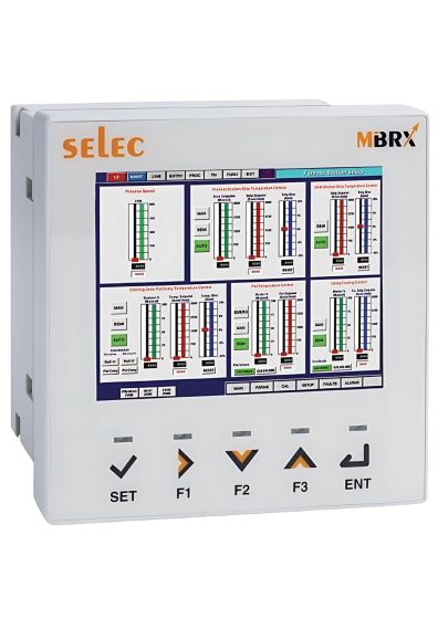 Selec MIBRX-DSP-IND-96-8-0-00-C, Modular type PLC - MIBRX, 3.5 inch Resistive Touch Independent Display, Size 96x96mm, Panel Mount