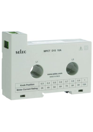 Selec MPCT-D15-10A, Motor Protection current transformer, Input Current 10A, DIN Rail Mount