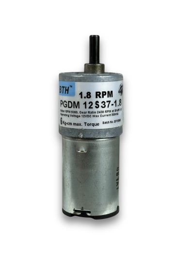 PGDM-12S37-1.8||12V DC Geared Motors, RPM 1.8, Gear Ratio 1:2430, Length 81.7mm  