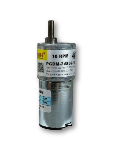 PGDM-24S37-18||24V DC Geared Motors, RPM 18, Gear Ratio 1:360, Length 81.7mm 