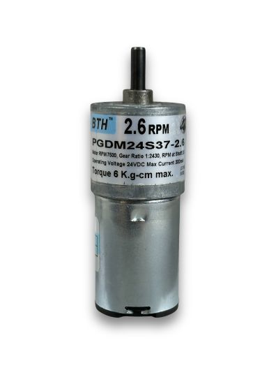 PGDM-24S37-2.6||24V DC Geared Motors, RPM 2.6, Gear Ratio 1:2430, Length 81.7mm  