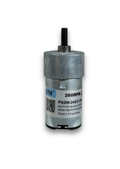 PGDM-24S37-260||24V DC Geared Motors, RPM 260, Gear Ratio 1:025, Length 69mm  