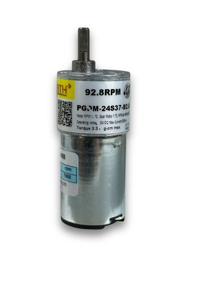 PGDM-24S37-92.8||24V DC Geared Motors, RPM 92.8, Gear Ratio 1:070, Length 77mm  