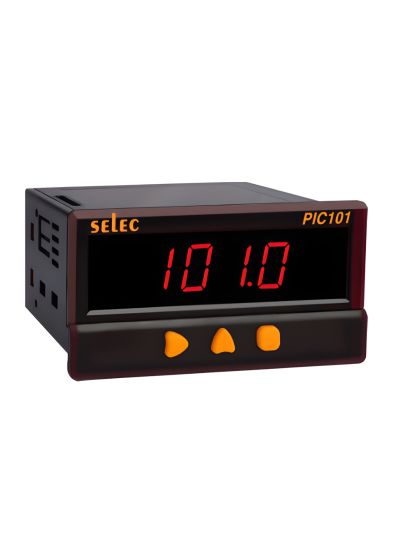 Selec PIC101-N-24V, 4 Digits 7 Segment LED Single Display, Universal Input, 48x96mm, Panel Mount
