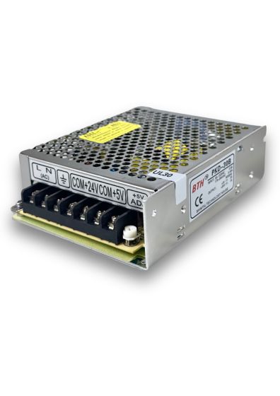 PKD-30B||Dual Output Power Supply, 5V/2A, 24V/1A Output, Panel Mount  