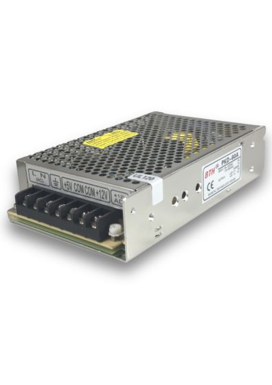 PKD-60A||Dual Output Power Supply, 5V/4A, 12V/3A Output, Panel Mount  
