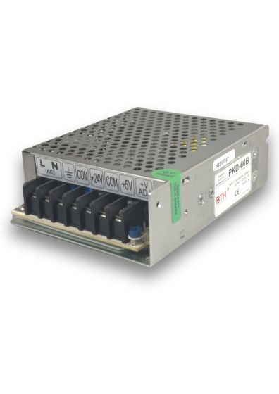 PKD-60B||Dual Output Power Supply, 5V/3A, 24V/2A Output, Panel Mount  