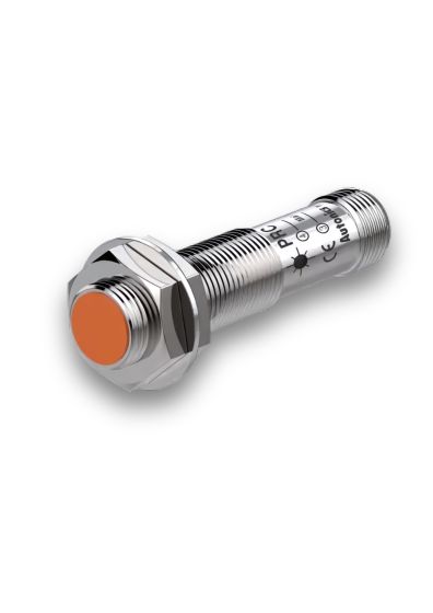 Autonics PRCM12-2DP, Cylindrical Inductive Proximity Sensor, Sensing Distance 2mm, PNP, 3-Wire, Flush Type