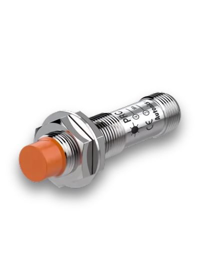 Autonics PRCM12-4DP, Cylindrical Inductive Proximity Sensor, Sensing Distance 4mm, PNP, 3-Wire, Non-Flush Type