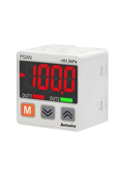 Autonics PSAN-V01CPV-RC1/8, Applicable fluid (Pneumatic type) Air & Non-corrosive gas, Rear fitting, PNP open collector, Digital Display Pressure Sensor