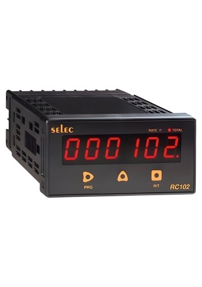 Selec RC102C, 6 Digits for Counter, 4 Digits for RPM Indicator, Programmable Input Scaling, 48x96mm, Panel Mount