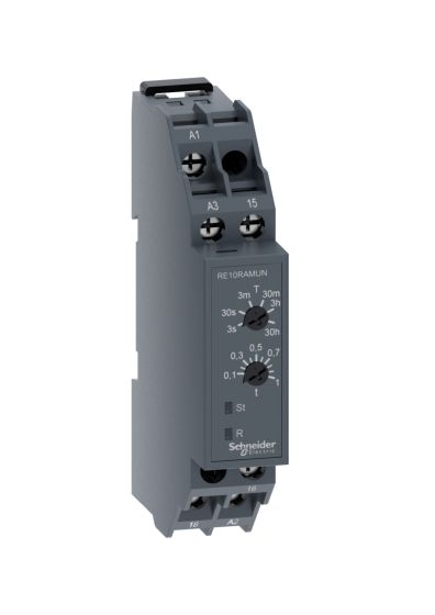 Schneider RE10RAMUN, Harmony timer relay, On delay function, 24V AC DC, 240V AC, 1CO