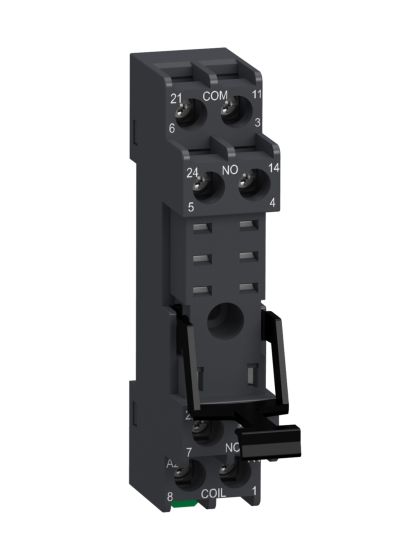 Schneider RGZE08E, Socket, Harmony Electromechanical Relays, Screw Clamp Socket with Maintaining Clamp, for RXG2 Relays, 5A, Mixed Contact Terminal
