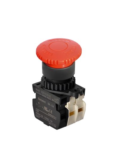 Autonics S2ER-E3RA2B, Push-lock & Turn-reset type, D40(short head, non-illuminated), Red, Emergency Switch