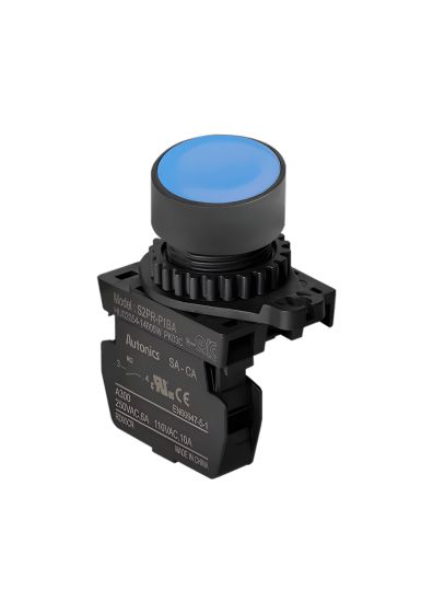 Autonics S2PR-P1BA, Non-illuminated, Blue, Push Button