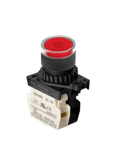 Autonics S2PR-P3RBL, Illuminated, Red, Push Button