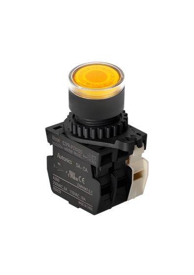 Autonics S2PR-P3YABD, Illuminated, Yellow, Push Button