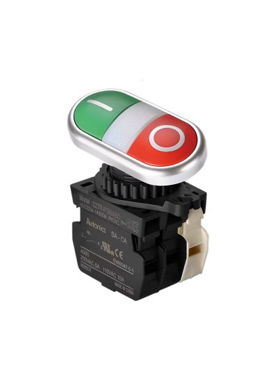 Autonics S2TR-P3WABD, LED block Current consumption Max. 20mA, (Illuminated) Extended, Double Push Button Switch