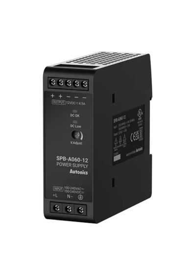 Autonics SPB-A060-24, Input Voltage 100 - 240 VAC~/ 90 - 350 VDC(allowable voltage: 85 - 264 VAC~), Output Voltage: 24VDC, DIN Rail Switching Mode Power Supply