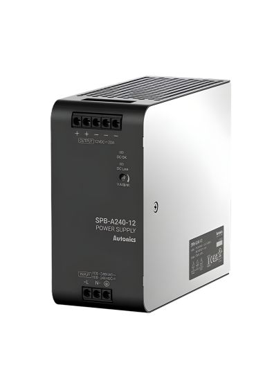 Autonics SPB-A240-24, Input Voltage 100-240VAC~/ 90-350 VDC, Output Voltage 24VDC, Output Current 10A, DIN Rail Switching Mode Power Supplies