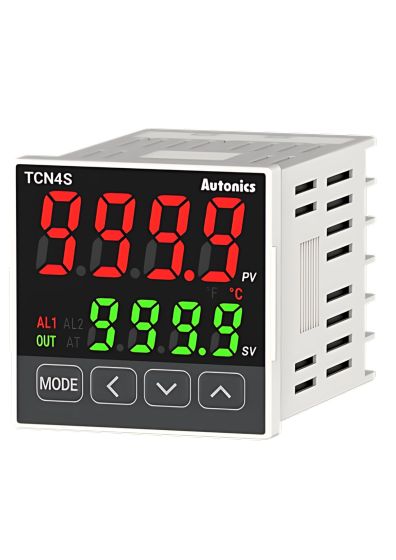 Autonics TCN4S-24R, Temp Control, 1/16 DIN, Dual display 4 Digit, PID Control, Relay & SSR Output, 2 Alarm Output, 100-240 VAC, Panel Mount