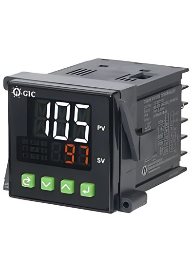 GIC TCS2T100, 3 Digit Dual Display Temperature Controller, RTD & TC Input, Relay or SSR Output, Panel Mount, 48Xx48mm