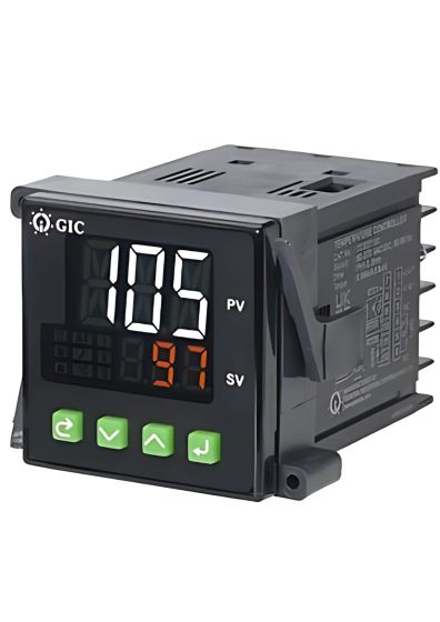 GIC TCS4T300, 4 Digit Dual Display Temperature Controller, RTD & TC Input, 2 Relay & SSR Output, Panel Mount, 48Xx48mm
