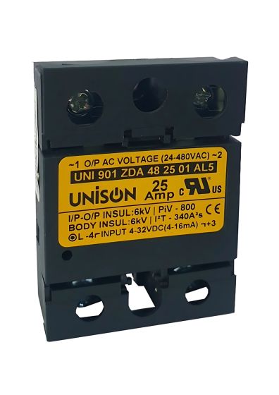 UNI 901 ZDA 48 25 01 AL5 ||DC Input  AC Output, 25A Solid State Relay, Single Phase