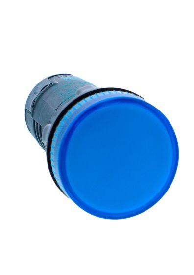 Schneider XB7EV06MPN, Monolithic pilot light, Harmony XB5N XB7N, plastic, blue, 22mm, LED, 230V AC