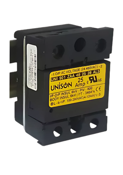 UNI 901 ZAA 48 25 28 AL5 || Solid State Relay AC to AC 25 Amp, Single Phase
