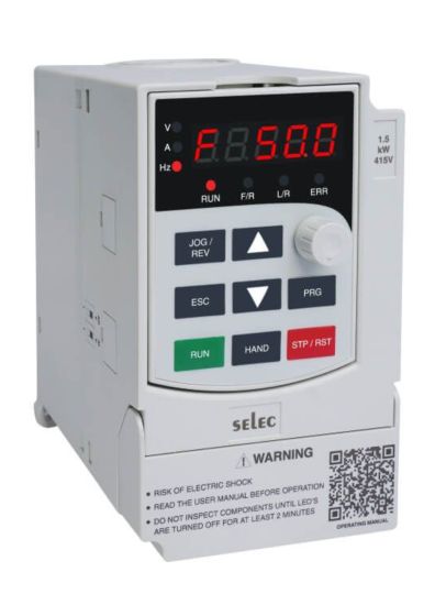 Selec VFD-SH-3-200-B-415V, Three Phase Heavy Duty AC Drives, 415VAC INPUT, 3 Phase 415VAC OUTPUT, 20 HP /15kW /32Amp Output