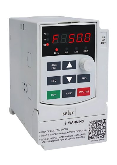 Selec VFD-S-3-020-415V, Three Phase AC Drives, 415VAC INPUT, 3 Phase 415VAC OUTPUT, 2 HP /1.5kW /3.7Amp Output
