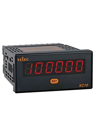 Selec XC10D, 6 digit Single Display Count Totaliser, Inbuilt Sensor Supply, Size 48x96mm, Panel Mount